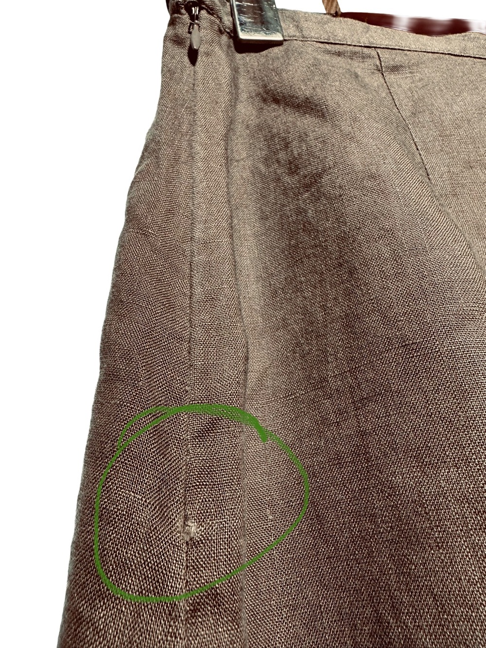 Animale Brown Linen Tulip Bubble Skirt Lagenlook Avant Garde Artsy Midi Pockets - Picture 8 of 8